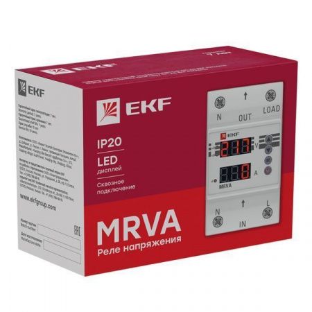 Реле напряжения и тока с дисплеем MRVA 50A EKF PROxima Реле напряжения и тока с дисплеем MRVA 50A EKF PROxima