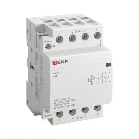 Контактор модульный КМ 16А 4NО (3 мод.) EKF PROxima