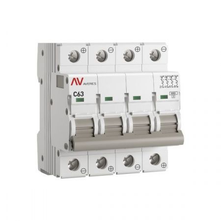 Выключатель автоматический AV-6 DC 4P 63A (C) 6kA EKF AVERES