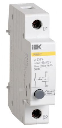 Расцепитель  IEK  min и max напр-я РММ-47 (д/автоматов нов. образца) на DIN-рейку